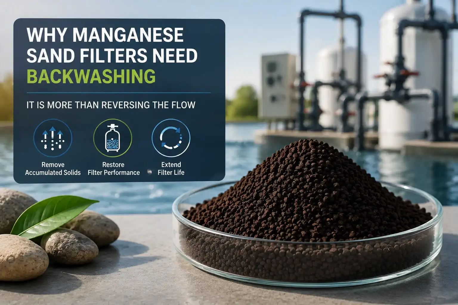 Por que os filtros de areia de manganês precisam de retrolavagem: é mais do que reverter o fluxo
